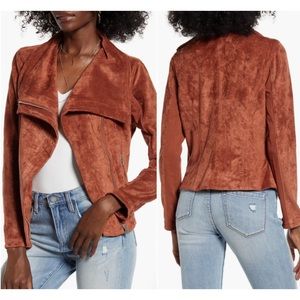 BLANKNYC Faux Suede Jacket Biker Style Mushroom NWOT Women’s Size Medium
